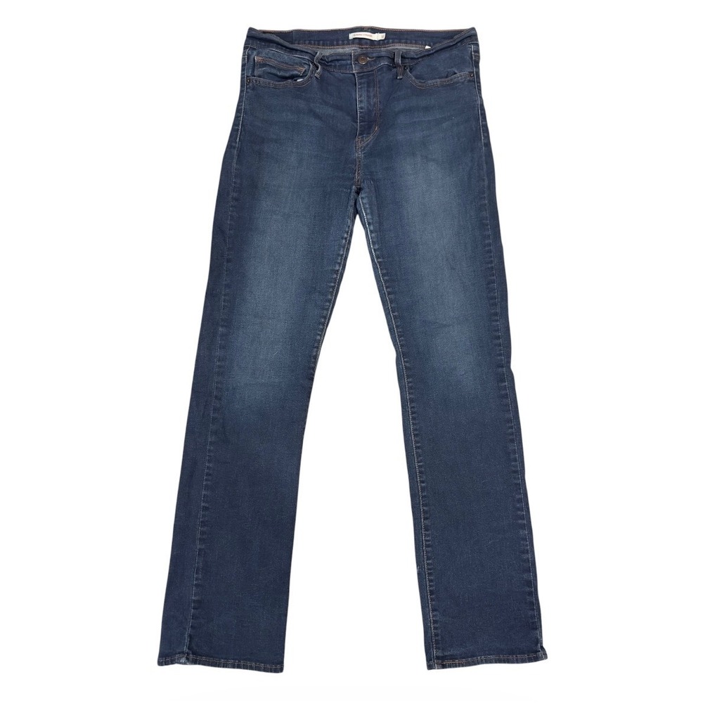 Levis Slimming Straight Jeans Mens 32x32 Dark Wash Denim Mid Rise 28401-0000